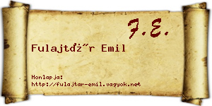 Fulajtár Emil névjegykártya