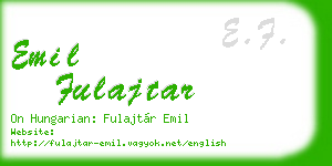 emil fulajtar business card